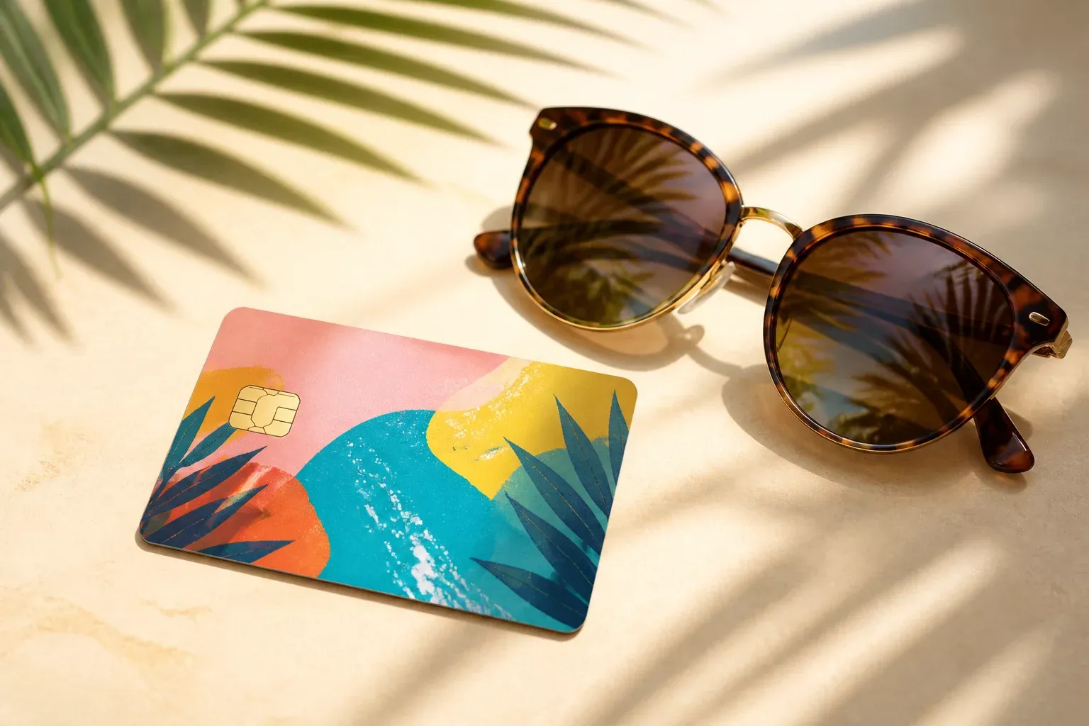 Travel rewards credit card with points representing how travel cards work